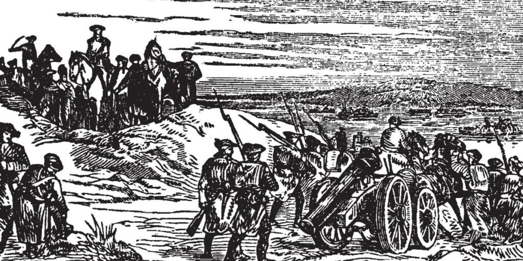 Battle of Galveston - vintage illustration